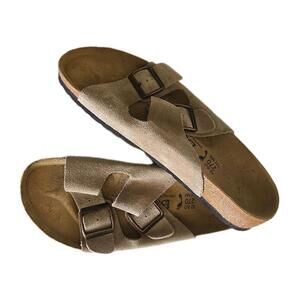 Betula Birkenstock Taupe Suede Sandals US Mens 9 Ladies 11